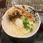 ゲソと舞茸天生醤油うどん
