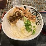 ゲソと舞茸天生醤油うどん(たけうちうどん店 )