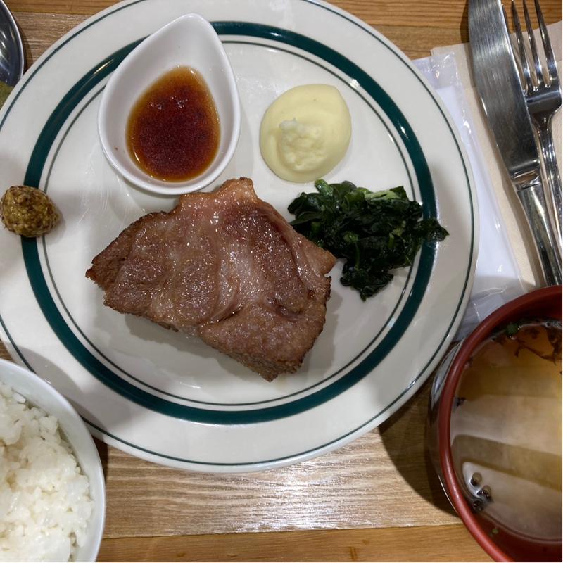 日和山　ランチセット(山田ポークステーキ)