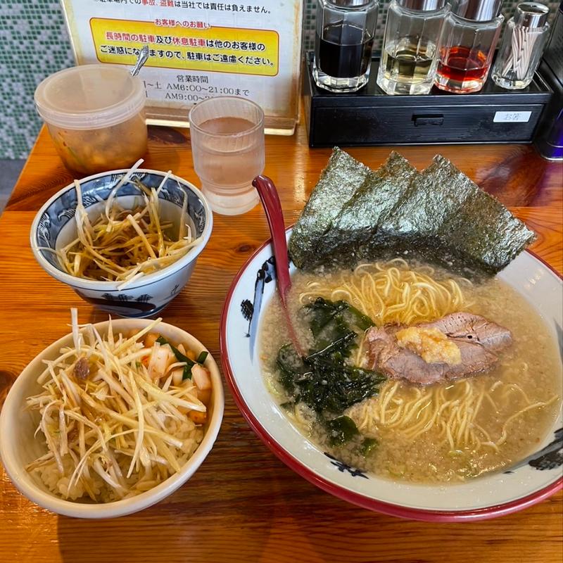 塩ラーメン　半ライス　ネギ(椿　ラーメンショップ 木立店 )