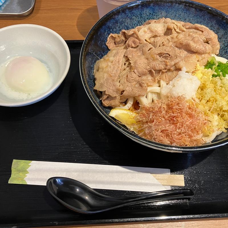 牛肉うどん（冷）(うどん鈴木鰹節店)