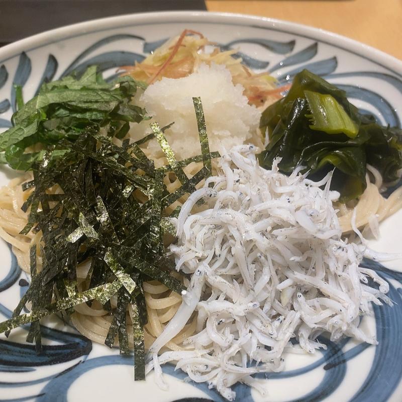釜揚げシラスと三陸わかめのぶっかけ蕎麦(吉祥庵 ららぽーと豊洲店)