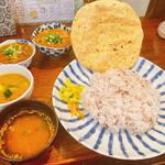 チキンカレー定食（追加:本日のカレー小鉢)(深川インド月と亀)