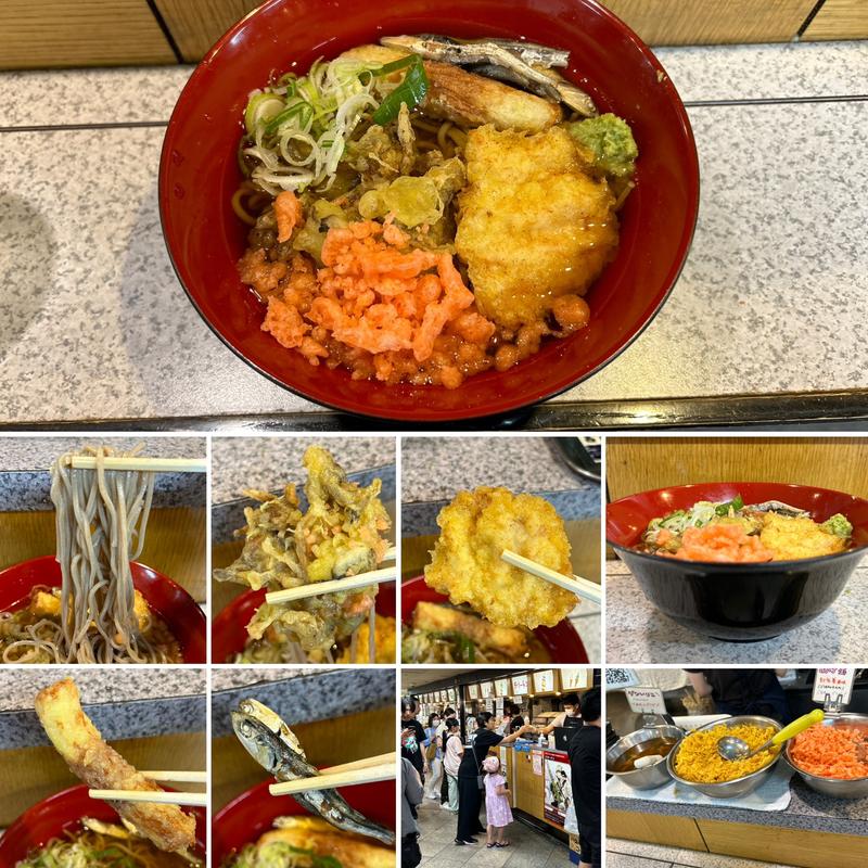 冷やしそば 塩とり天　ちくわ天　舞茸天(デイリーチコ)