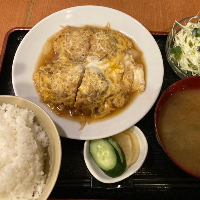 ひれかつ煮定食(お食事処 もののふ)