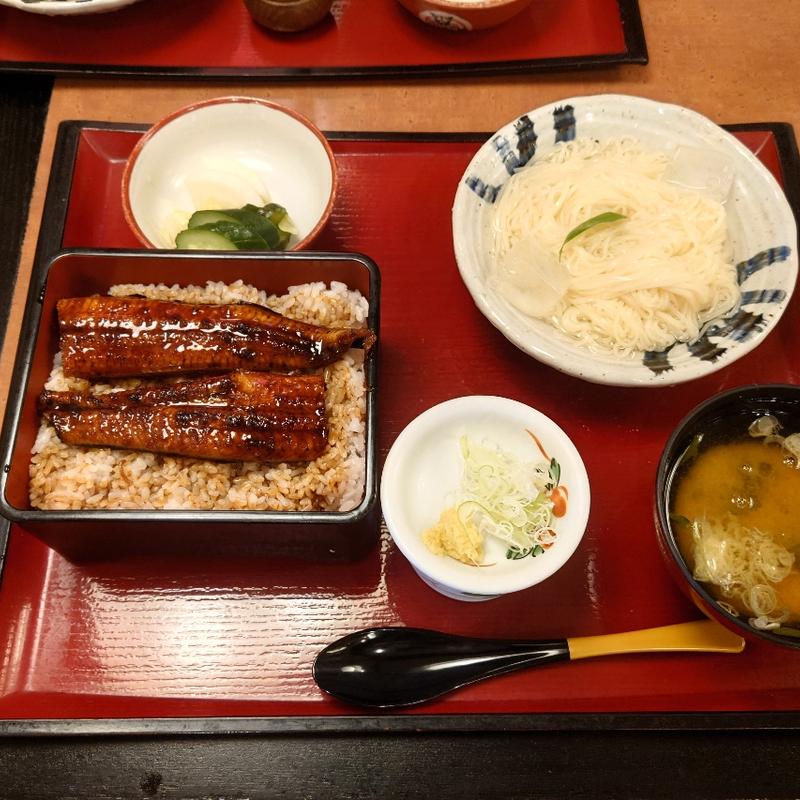 うなぎ重と生そうめんセット(坂東太郎 鹿嶋店 （ばんどうたろう）)