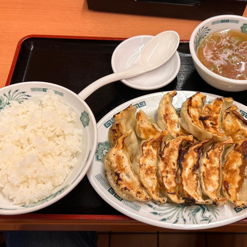 W餃子定食(日高屋 御徒町南口店)