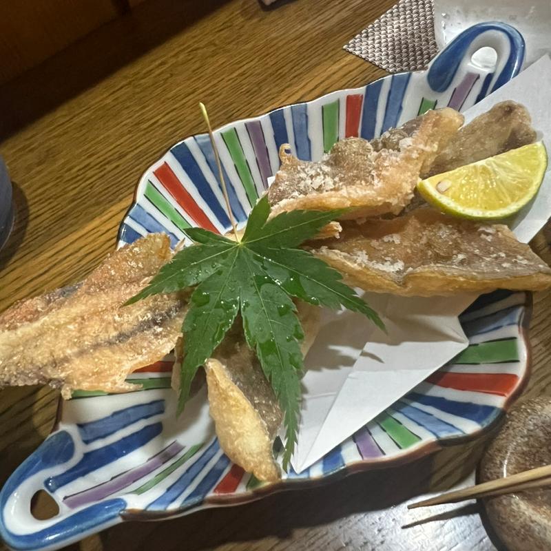 アブラメの天ぷら(よもぎ)