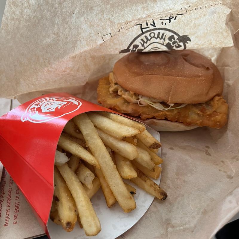 ケイジャンチキンバーガー(ウェンディーズ・ファーストキッチン 稲城アメリアショッピングセンター店)