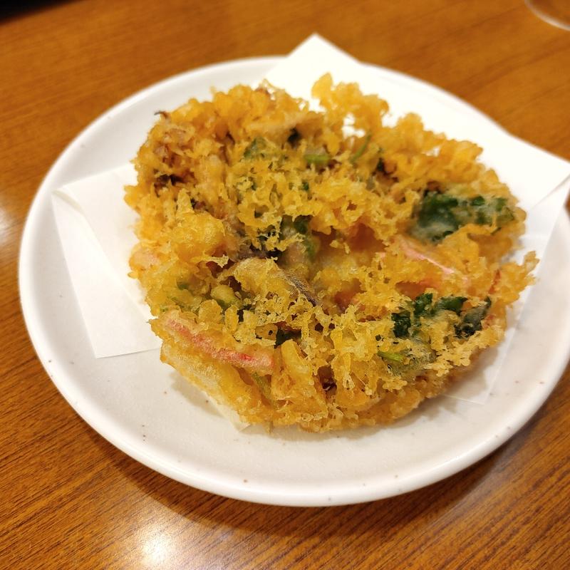 ほたるいかと紅生姜のかき揚げ(天丼てんや 市川店)