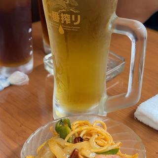 生ビール(たこ焼き千丸)