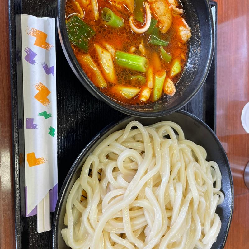 旨辛肉汁うどん(中)(武蔵野うどん藤原 北与野本店)