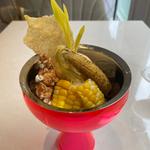 国産大豆「ふくゆたか」の豆乳アイスクリームととうもろこし