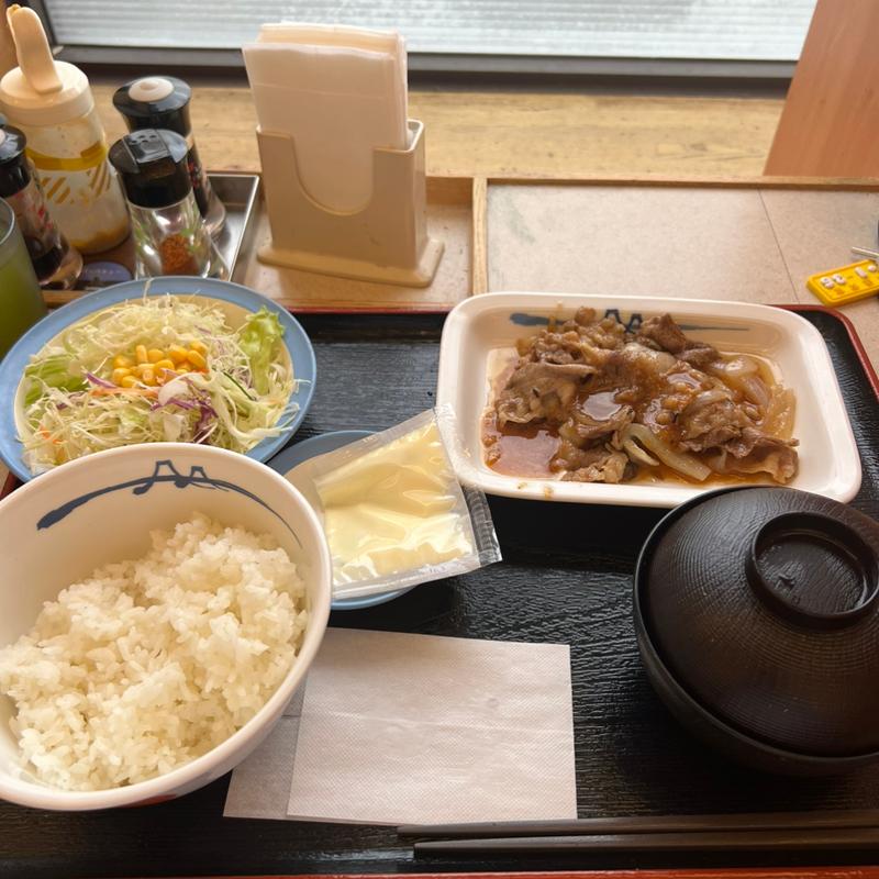 牛生姜焼定食(松屋 足立保塚店 )