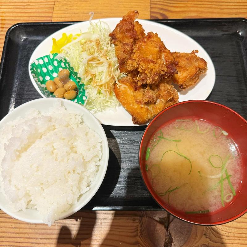 唐揚げ定食(豆緒)