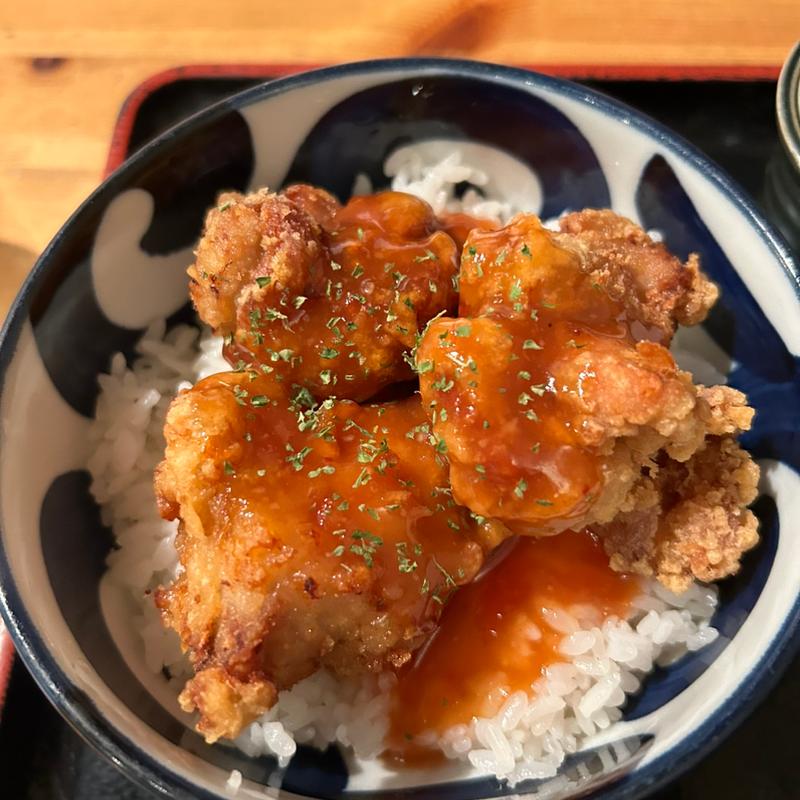 鶏の唐揚げチリソース(蕎麦切り くろ)