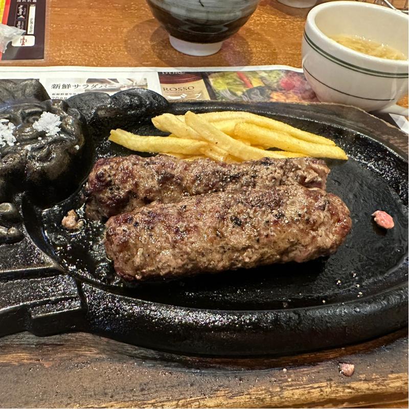 極み炭焼きブロンコハンバーグ&炭焼きやわらかランチステーキ(ステーキハウス ブロンコビリー小手指店)