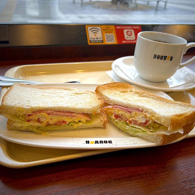 モーニングセットA ハムタマゴサラダ(ドトールコーヒーショップ エスパル福島店 )