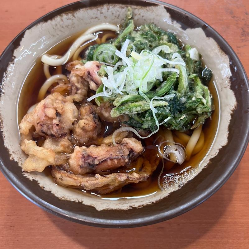 ゲソ天うどん+春菊天(亀有そば)