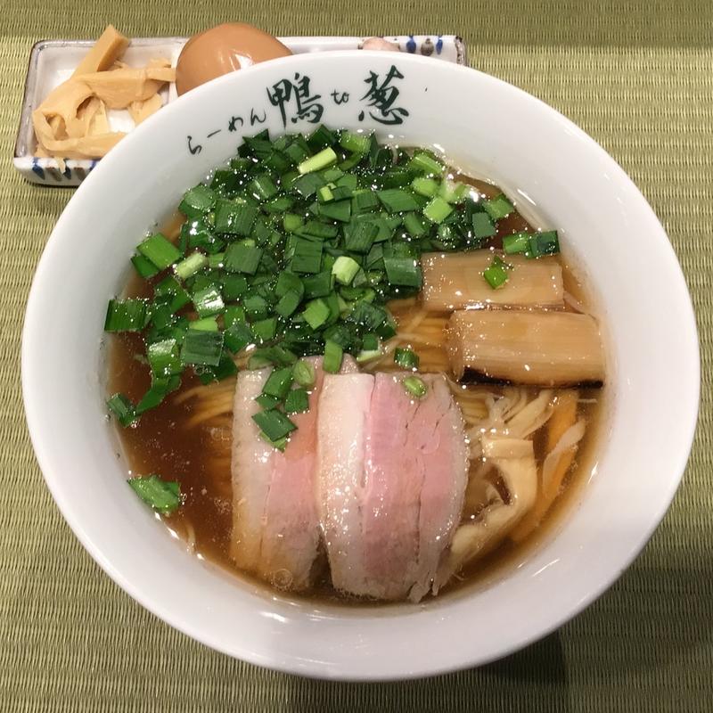 鴨らーめん(上)丸太白葱-ニラ(らーめん鴨to葱　イイトルミネ新宿店)