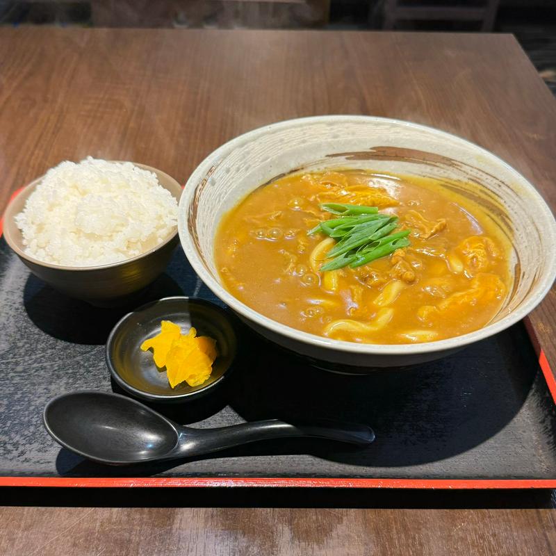 牛かすカレーうどん(常勝うどん)