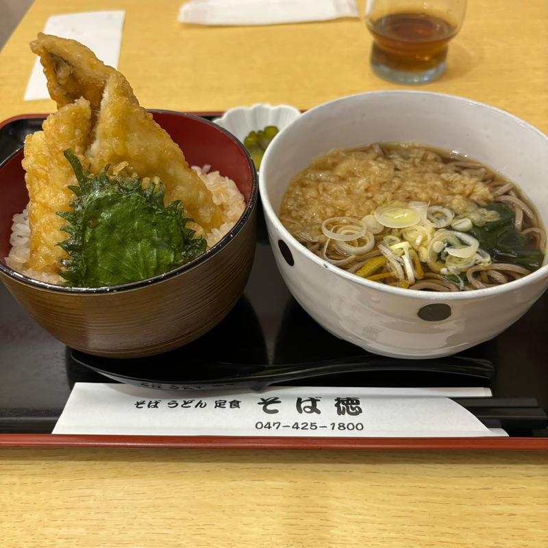 穴子丼セット(そば徳 イトーヨーカドー船橋店)