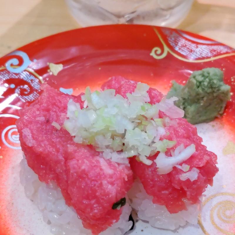 本まぐろ中落ち握り(神奈川回転寿司 二代目ぐるめ亭 港南台バーズ店)