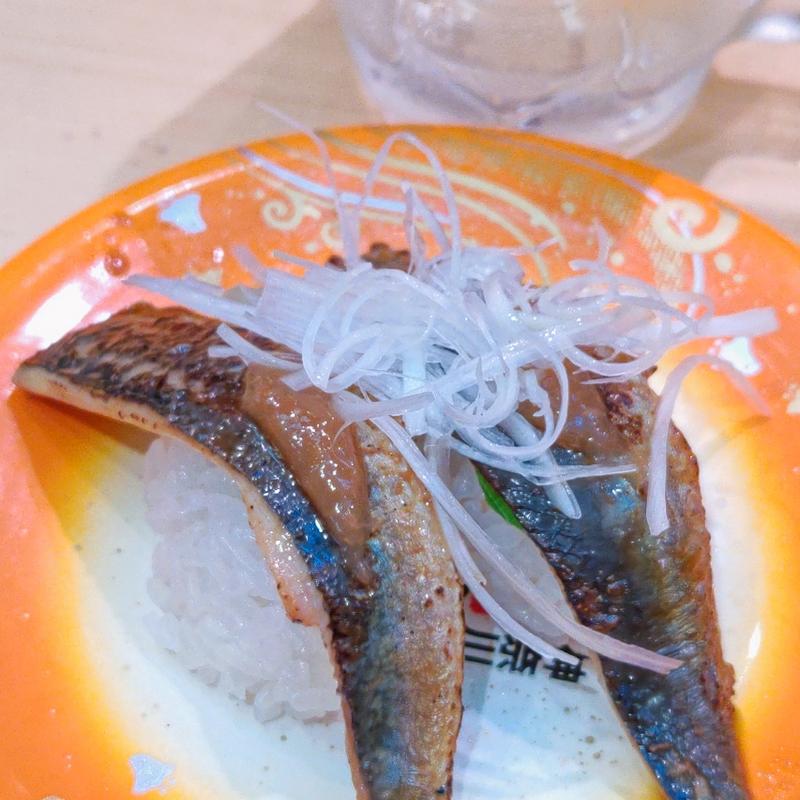 炙りいわし梅肉のせ(神奈川回転寿司 二代目ぐるめ亭 港南台バーズ店)