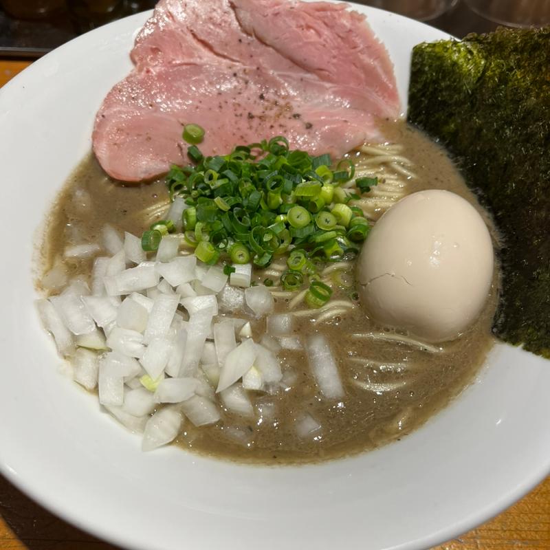 泥煮干中華そばバカニボ＋煮卵(麺屋 まほろ芭)