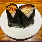 紅鮭のほぐし身、生たらこチーズ(ぼんたぼんた 護国寺本店)