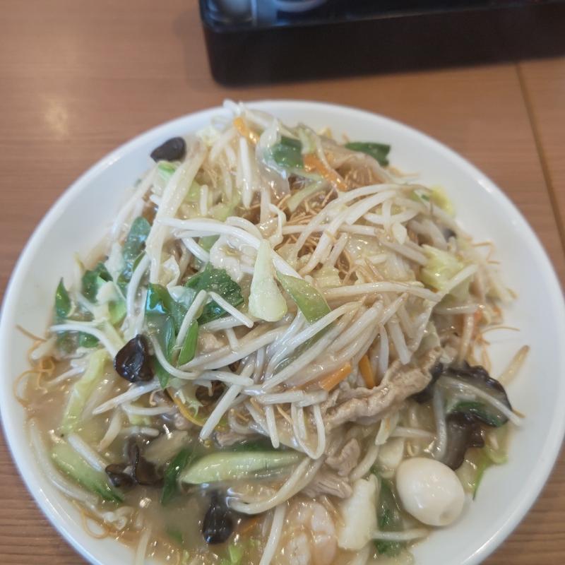 揚げそば(餃子の王将 徳島沖浜店)