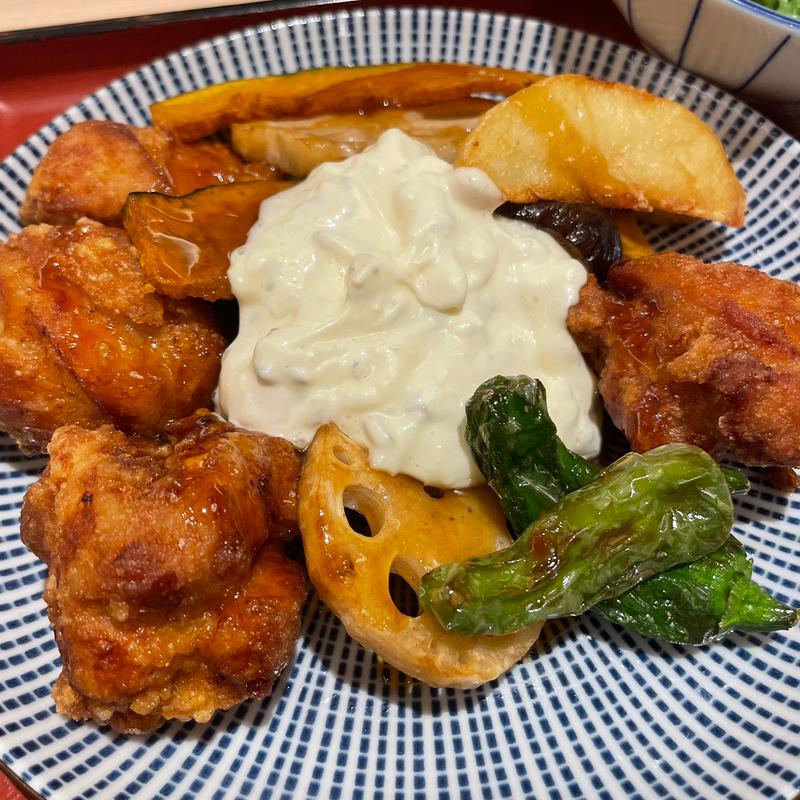 チキン南蛮とたっぷり温野菜定食(さち福や イオンモール熱田店4F)