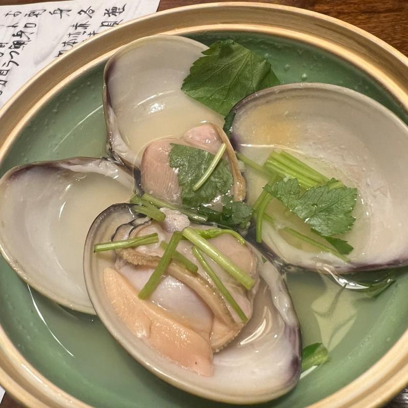 蛤の酒蒸し(鮨処 五代目山口屋 （ごだいめやまぐちや【旧店名】鮨処 四代目山口屋）)
