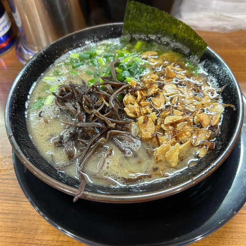 ラーメン 揚げネギにんにく(博多長浜ラーメン ぼたん 大塚本店)