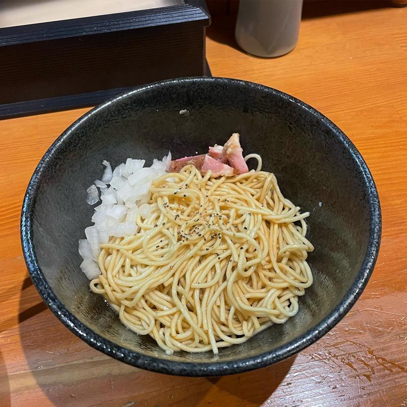 鶏油和え玉(亀戸煮干中華蕎麦つきひ)