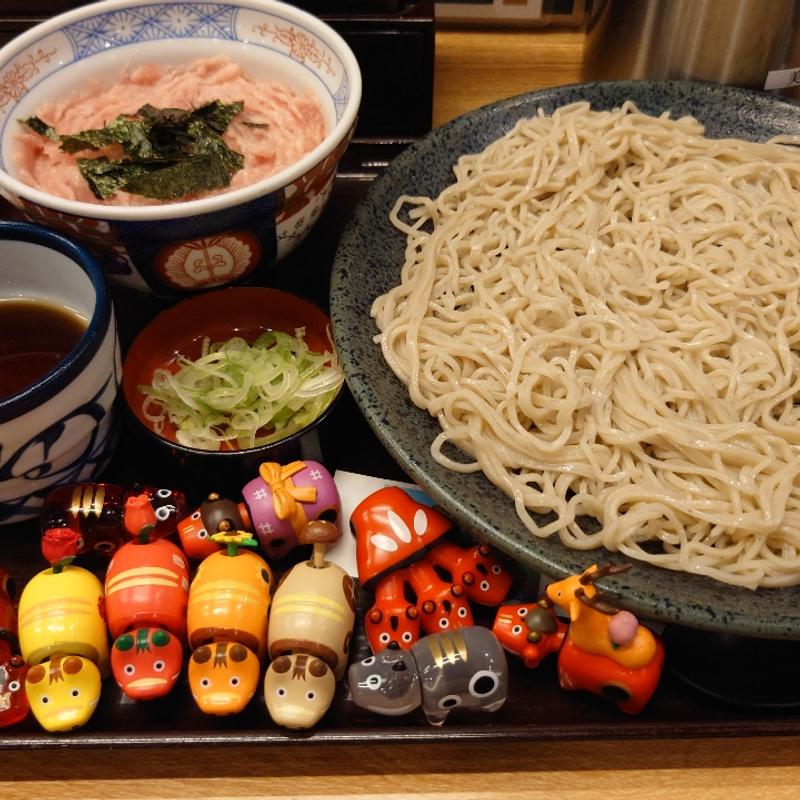 もりそばとまぐろたたき丼(十割そば会 郡山本店 )