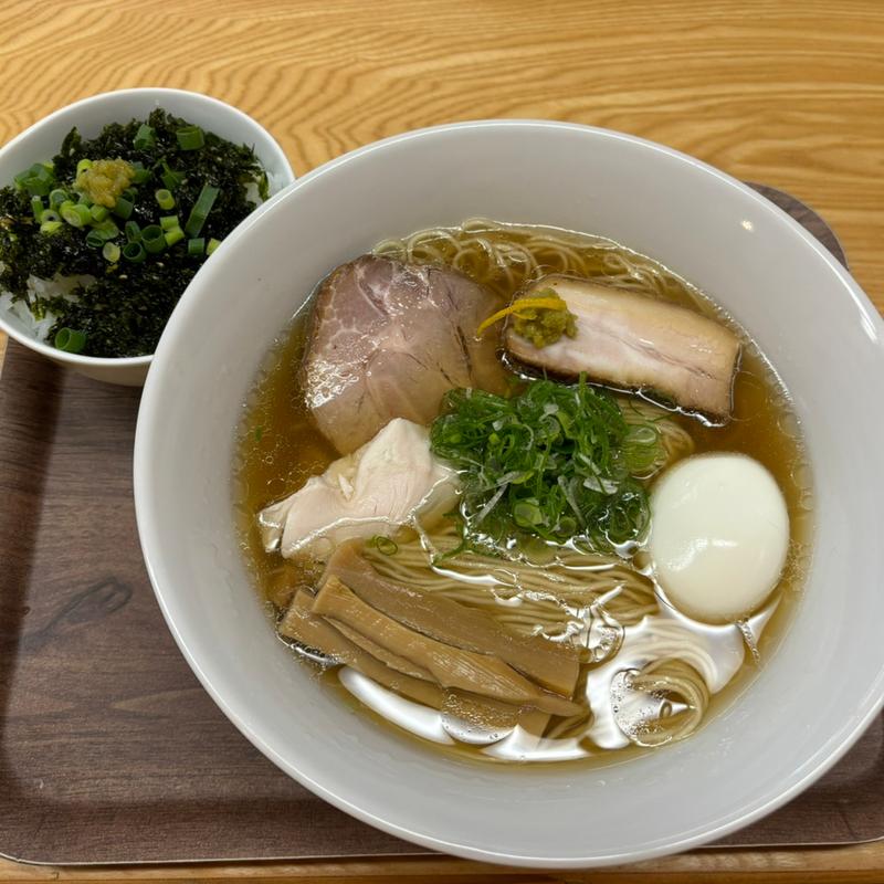 ゆず塩ラーメン、ぶっこみ飯(旬采　新舟 )
