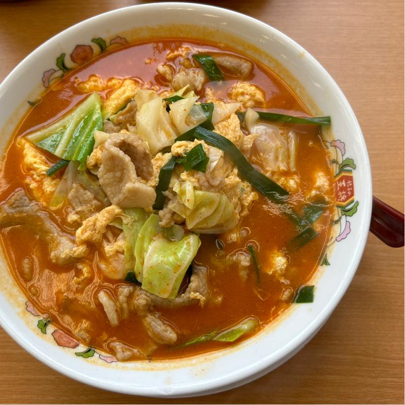 豚辛ラーメン(餃子の王将 中環巨摩橋店)