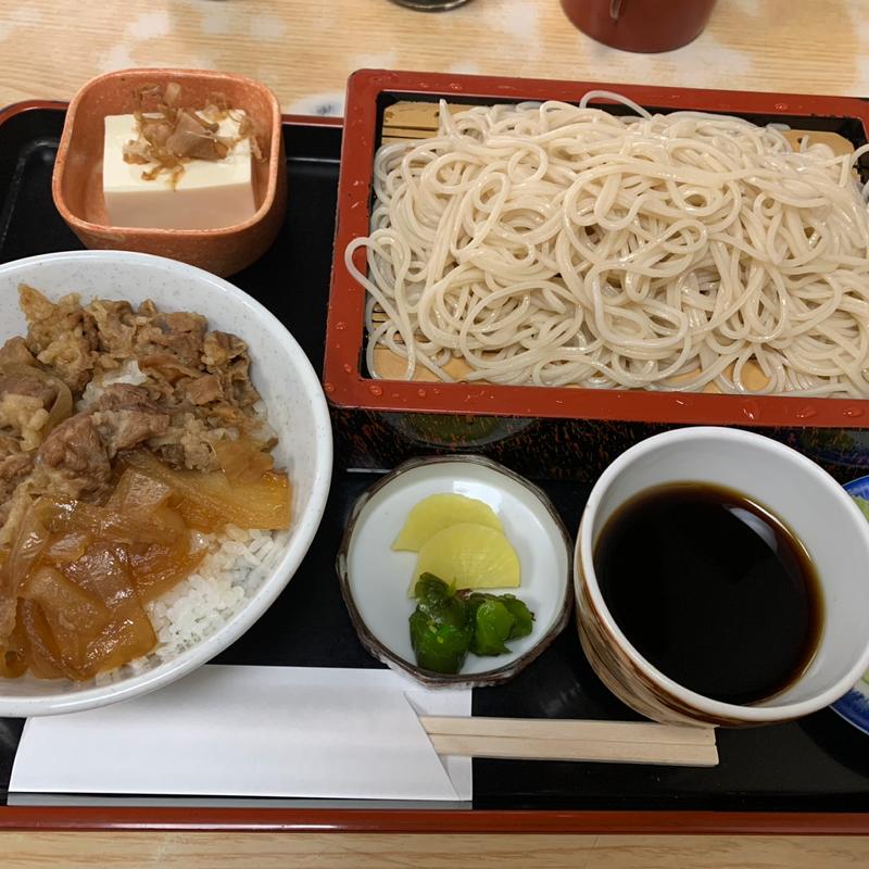 もりそばセット(ミニ牛丼)(大むら)