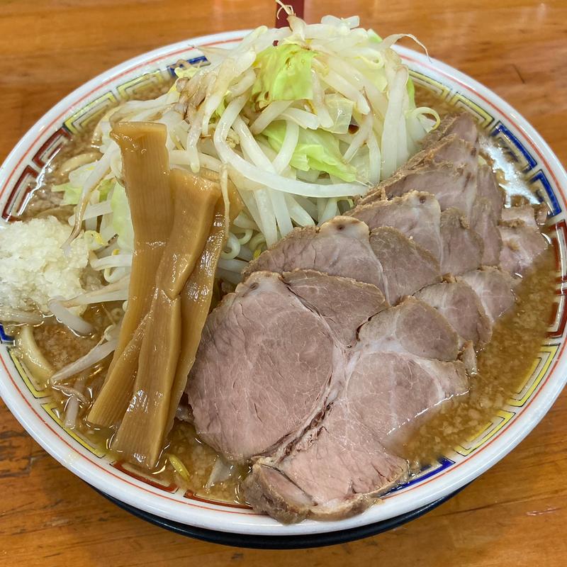 漁師味噌もやしチャーシューダブルトッピング(自家製麺屋 登夢道)