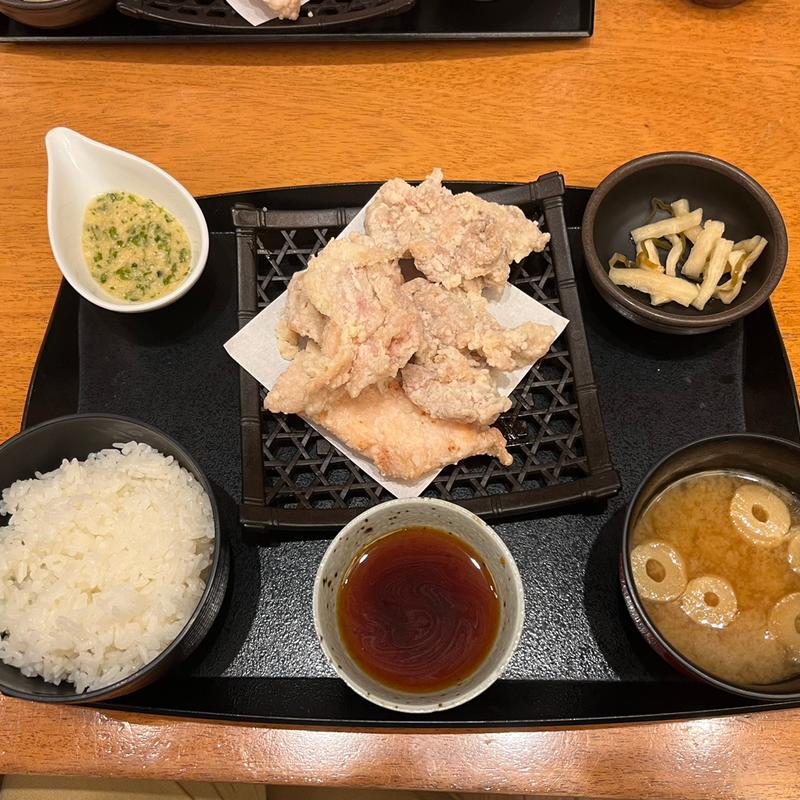 白い唐揚げ定食(やきとり宮川 豊洲店 )