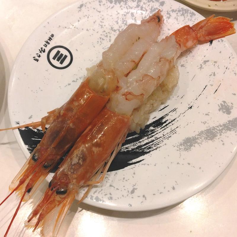 鬼ネタ赤えび(回転寿司みさき 川崎アゼリア店)