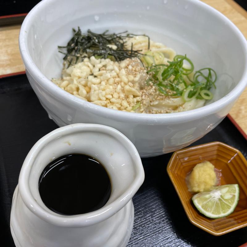チキンカツ定食とぶっかけ冷(讃岐うどん 美曽乃)