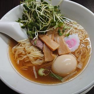 らー麺 ＋ カイワレ ＋ 味玉(煮干らーめんカネショウ四街道)