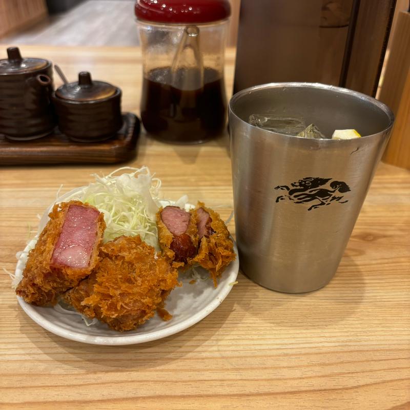 サク呑みセット(とんかつ まるや 西新宿店)