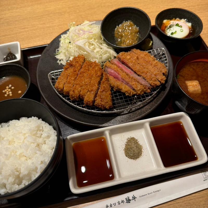 牛サーロインカツ牛ヒレカツ京玉膳(牛カツ京都勝牛 梅田店)