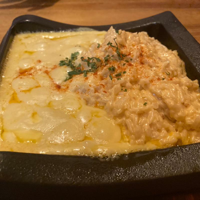 瓦焼きチーズリゾット(大衆ビストロ　瓦屋ROOT)