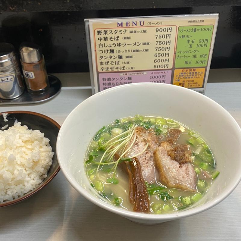 白しょうゆラーメン(細麺)(麺や もりた)