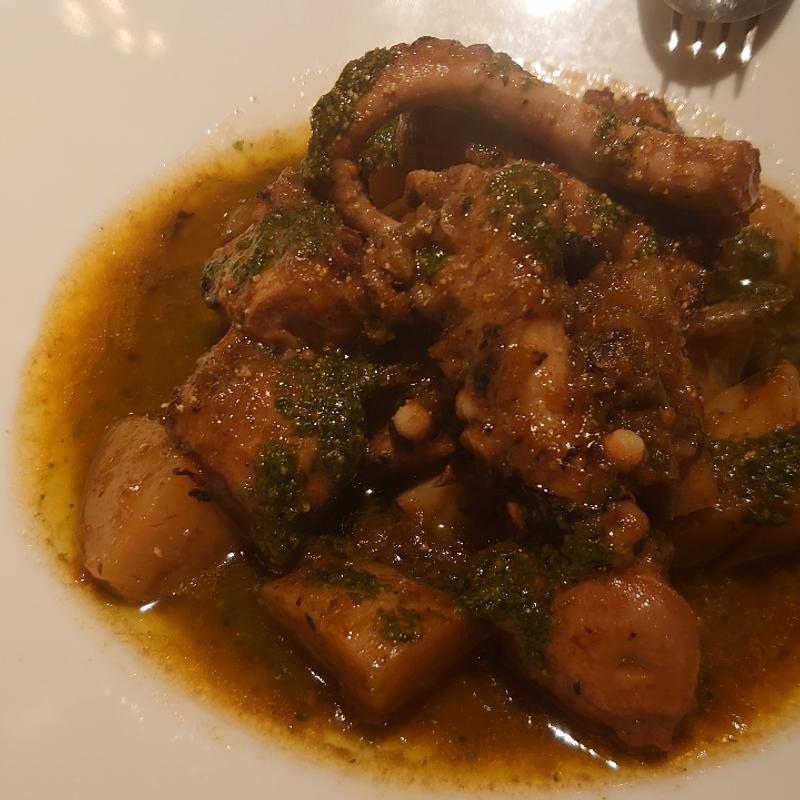 タコとジャガイモのジェノベーゼ(erba)