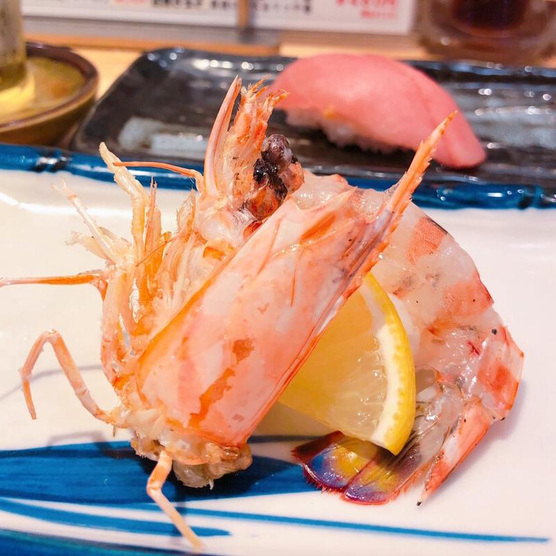 レア車海老のにぎり(ニューすしセンター春木屋 裏なんば店)